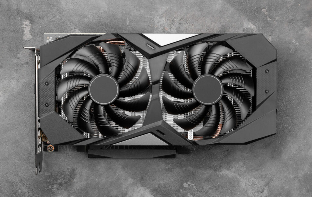 graphic card with two fans